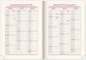 NOTIQUE Týždenný diár Diario 2025, bordový, 15 x 21 cm 12