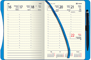 Týždenný diár A5 stĺpcový - SMART BLUE 2025 1