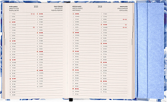 NOTIQUE Týždenný magnetický diár Modrý kvet 2025, 11 x 16 cm 7